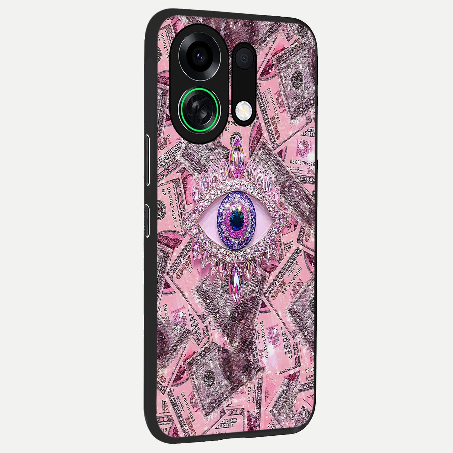  Money Eye Luxe back cover For Oppo K13 Turbo slim fit glass case with vibrant aesthetic design