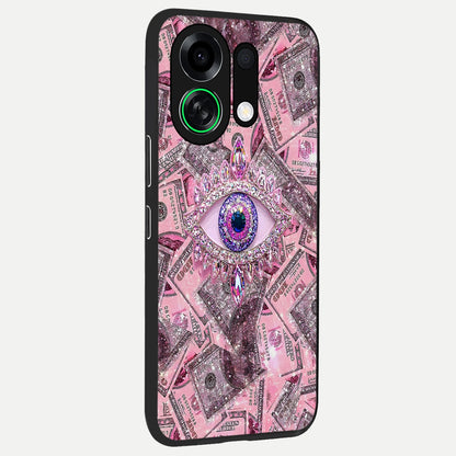  Money Eye Luxe back cover For Oppo K13 Turbo slim fit glass case with vibrant aesthetic design