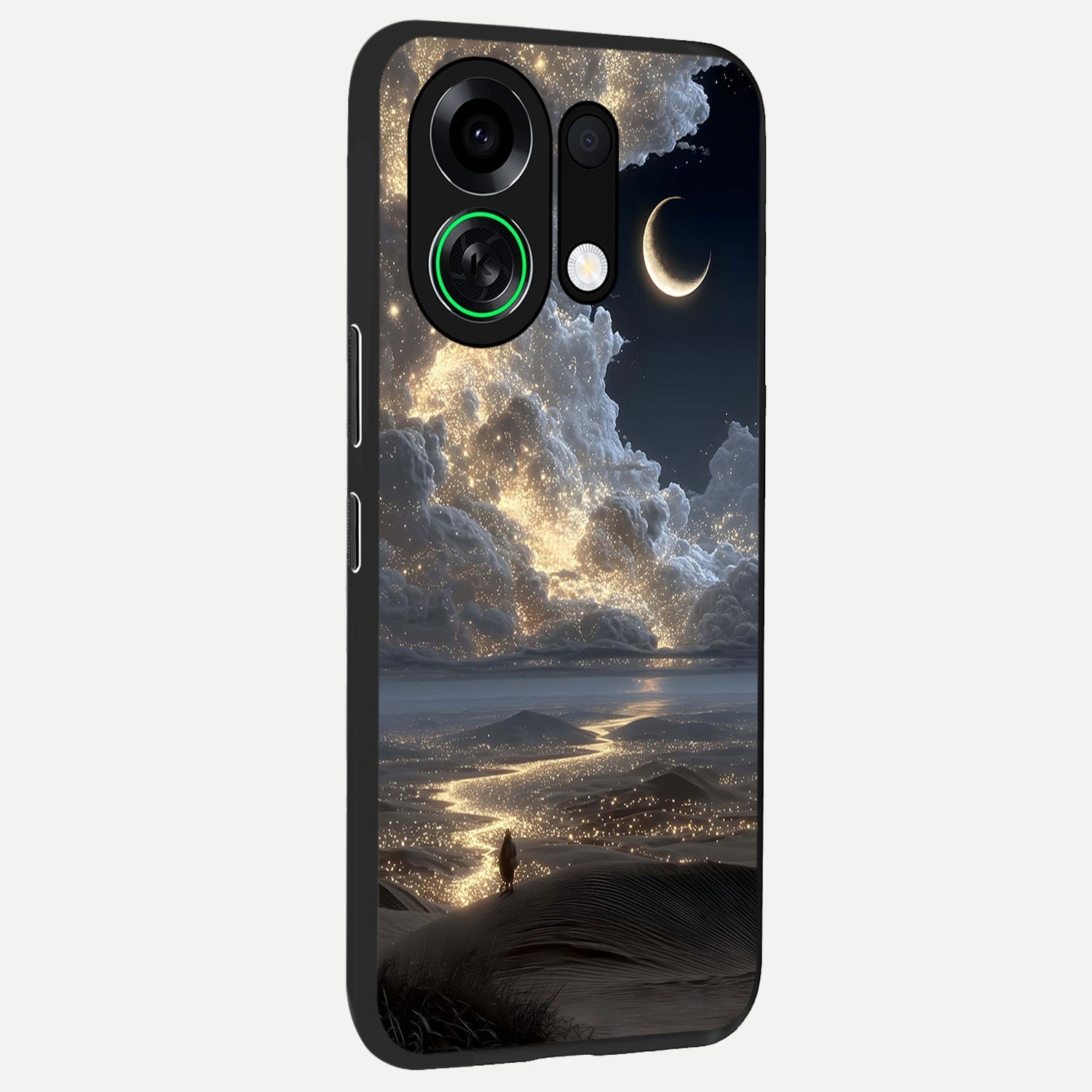  Moonlight Spark Path back cover For Oppo K13 Turbo slim fit glass case with vibrant aesthetic design