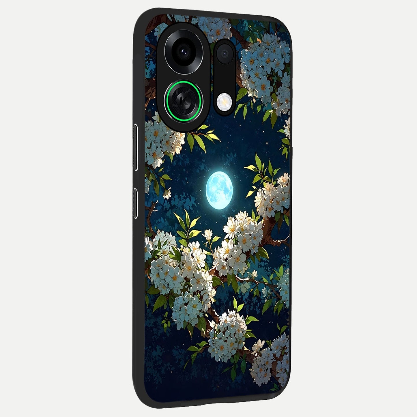  Moonlit Blossom Dream back cover For Oppo K13 Turbo slim fit glass case with vibrant aesthetic design