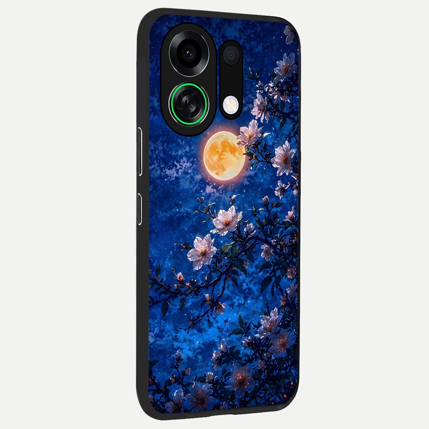  Moonlit Blossoms Night back cover For Oppo K13 Turbo slim fit glass case with vibrant aesthetic design