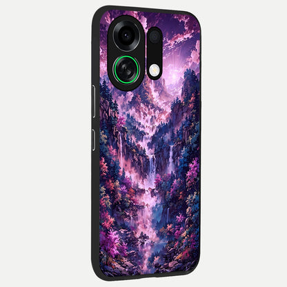  Mystic Cascade Peaks back cover For Oppo K13 Turbo slim fit glass case with vibrant aesthetic design