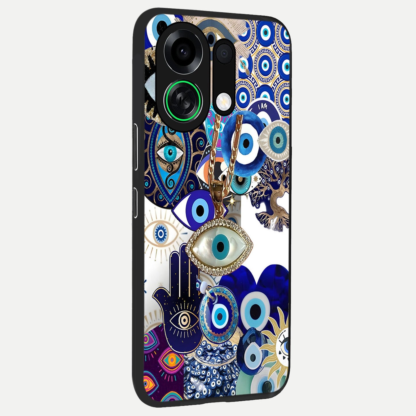  Mystic Charm Eye back cover For Oppo K13 Turbo slim fit glass case with vibrant aesthetic design