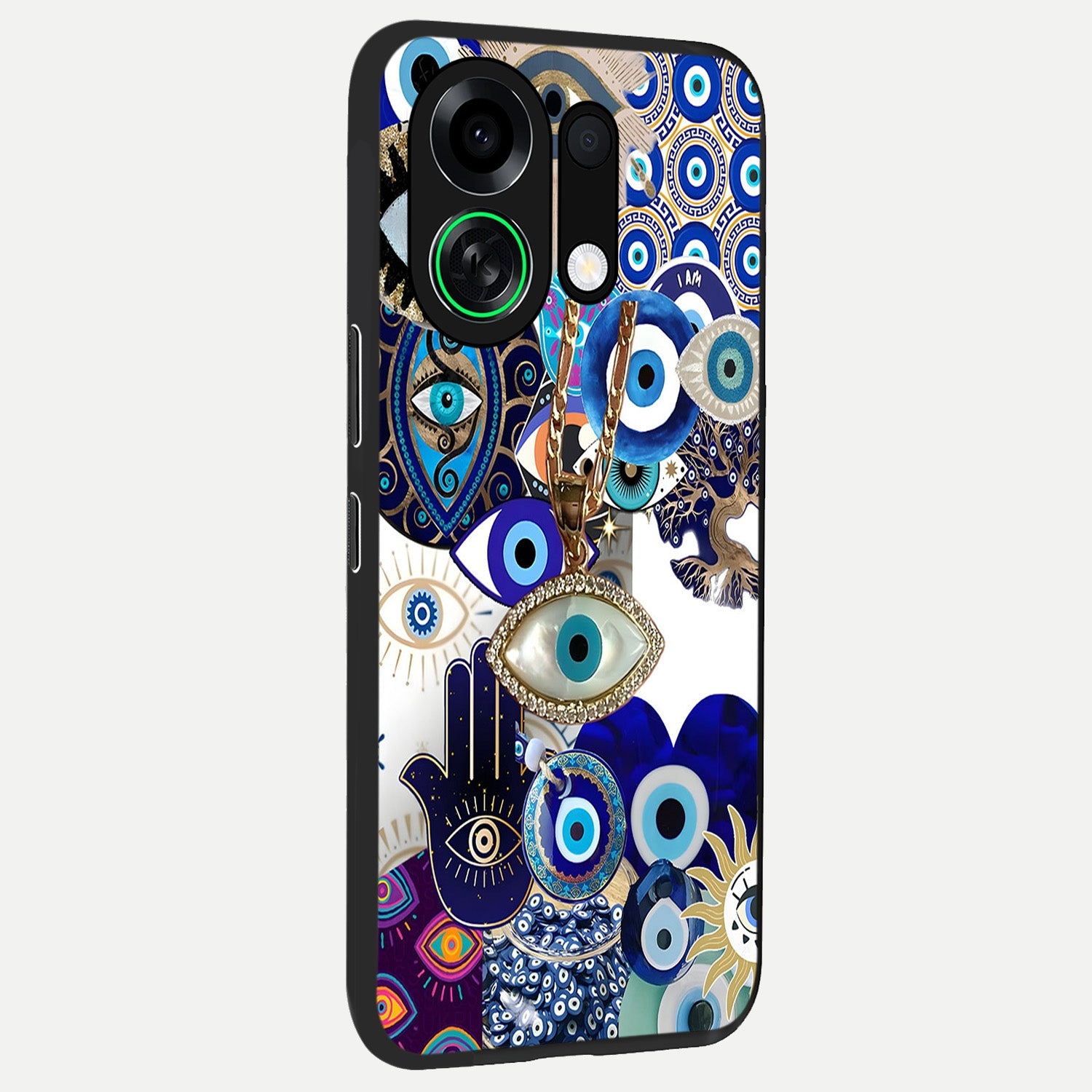  Mystic Charm Eye back cover For Oppo K13 Turbo slim fit glass case with vibrant aesthetic design