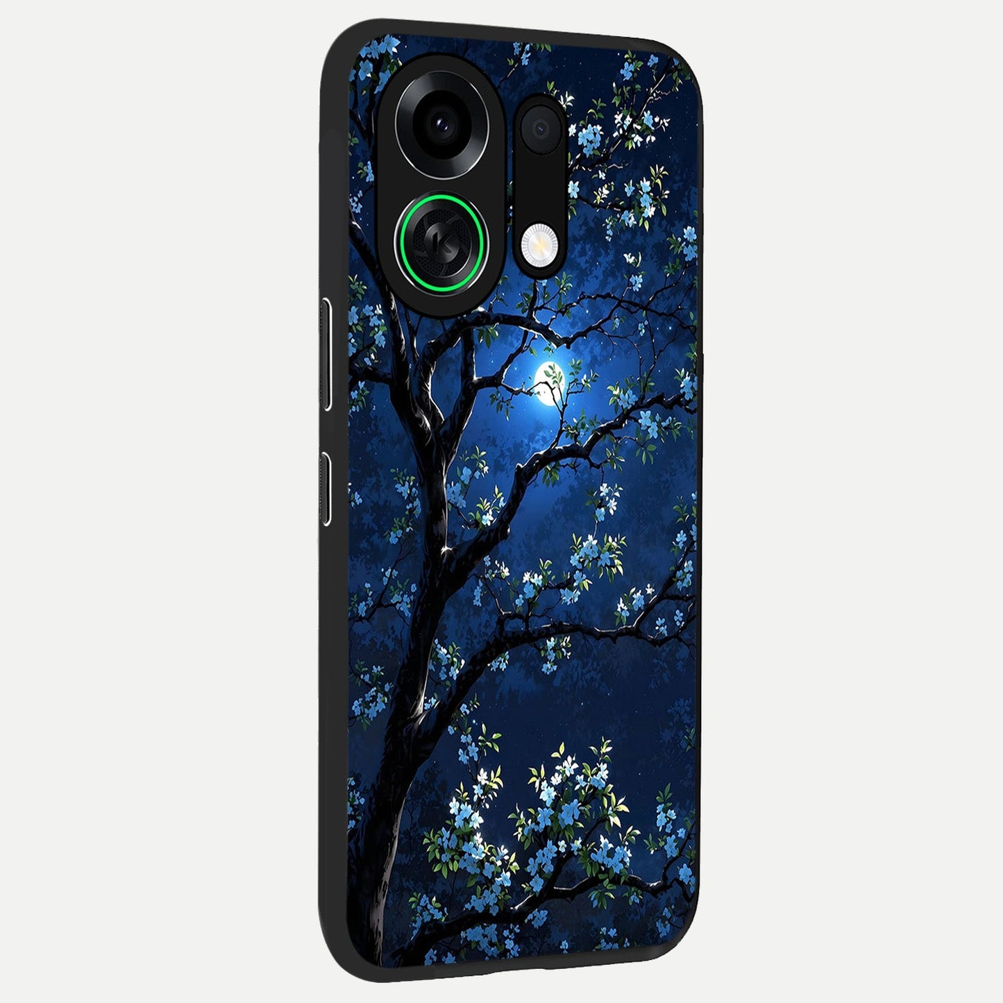  Mystic Floral Night back cover For Oppo K13 Turbo slim fit glass case with vibrant aesthetic design