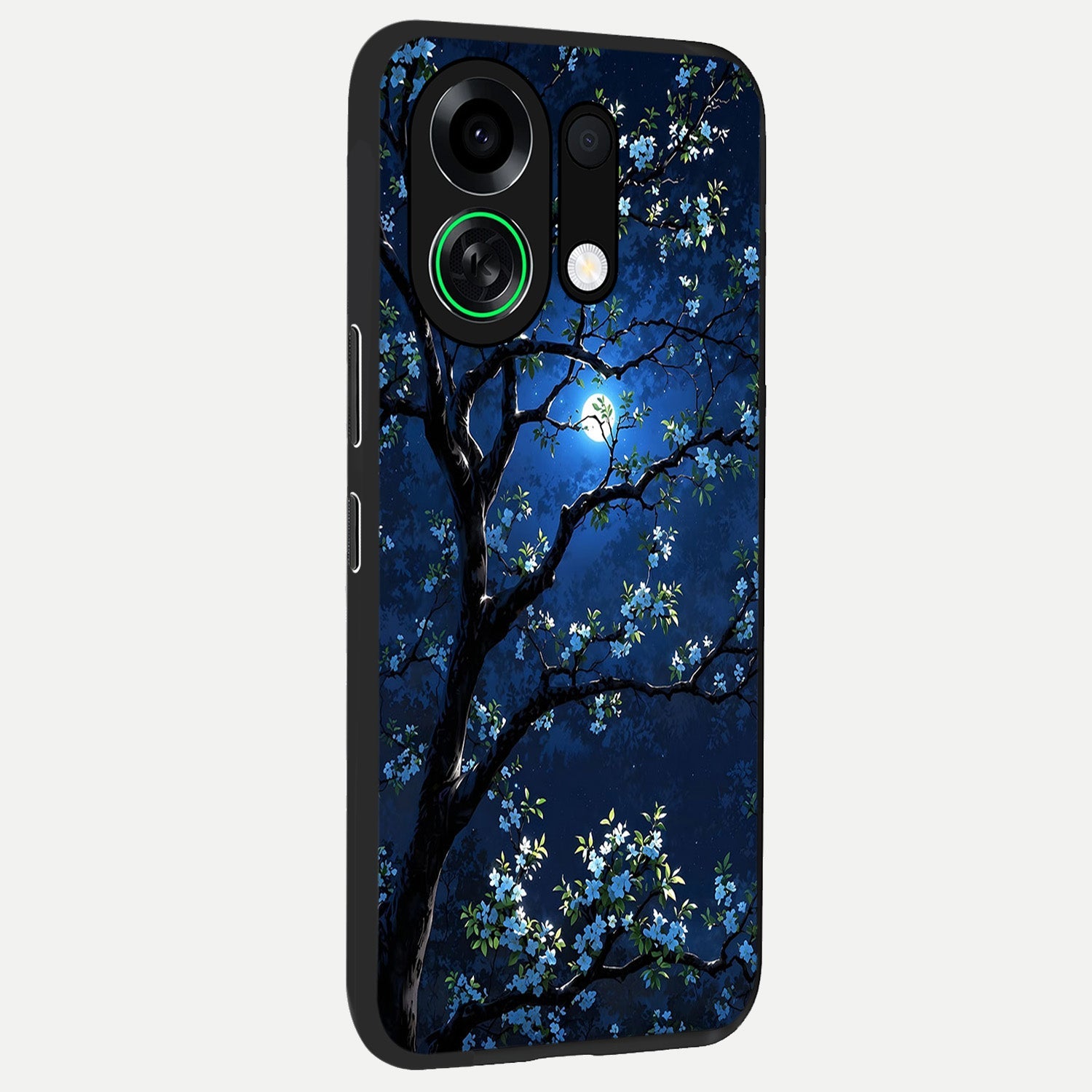  Mystic Floral Night back cover For Oppo K13 Turbo slim fit glass case with vibrant aesthetic design