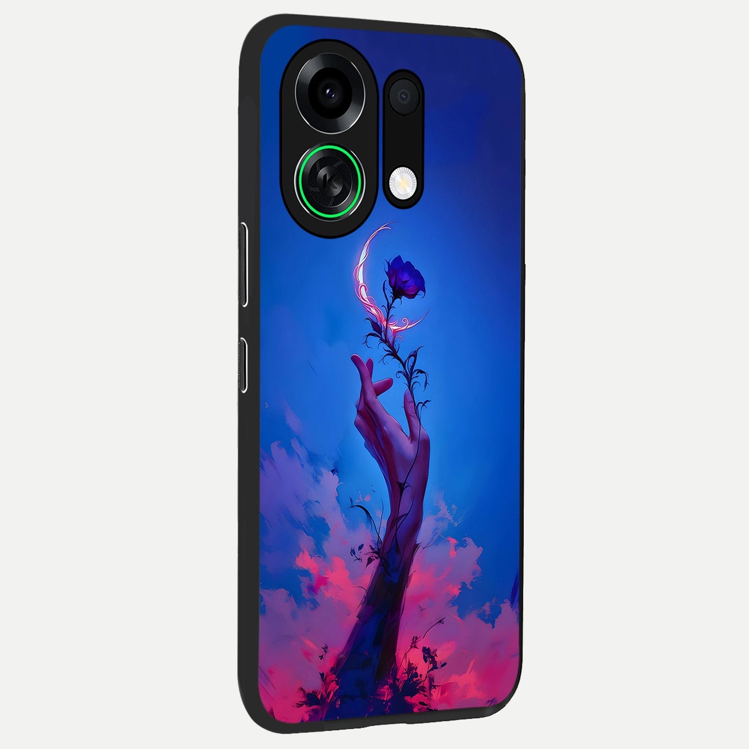  Mystic Hand back cover For Oppo K13 Turbo slim fit glass case with vibrant aesthetic design