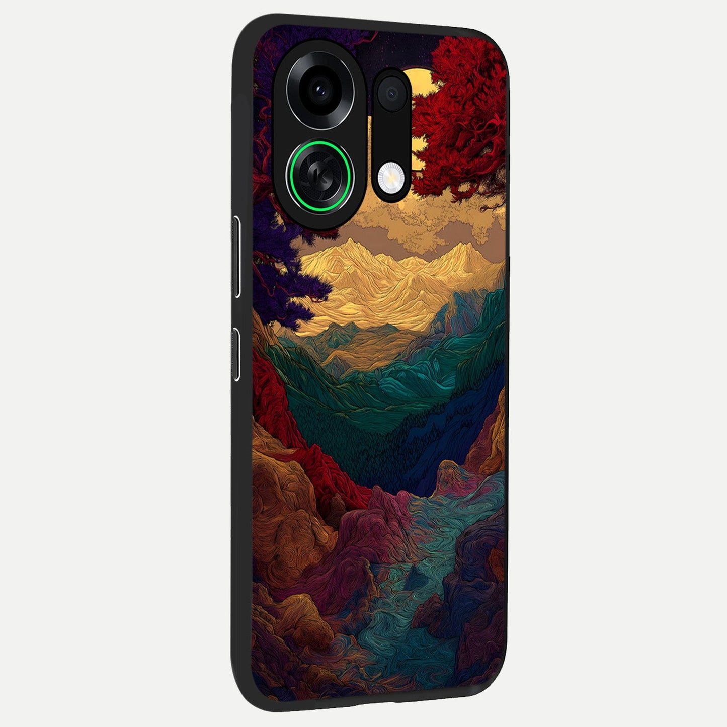  Mystic Valley Light back cover For Oppo K13 Turbo slim fit glass case with vibrant aesthetic design