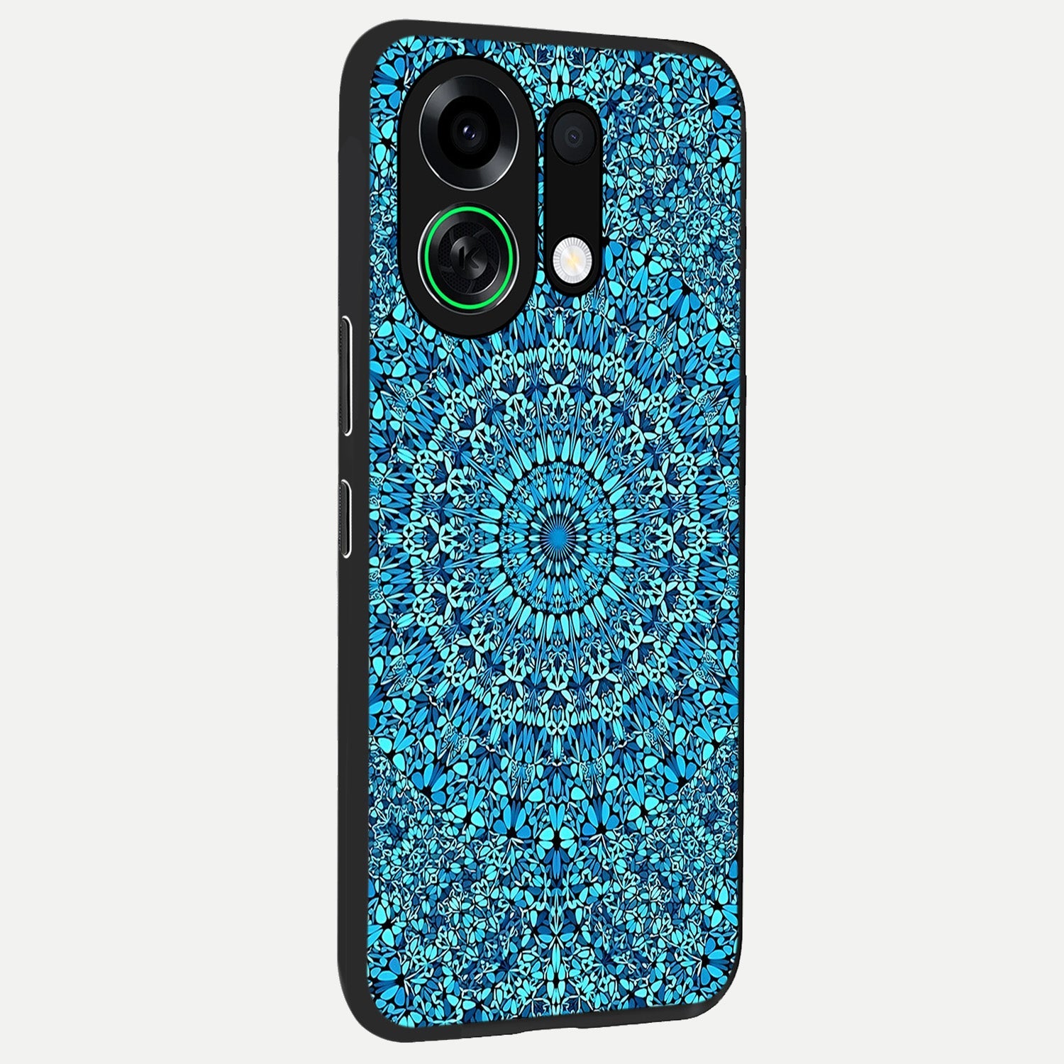  Ocean Bloom Mandala back cover For Oppo K13 Turbo slim fit glass case with vibrant aesthetic design