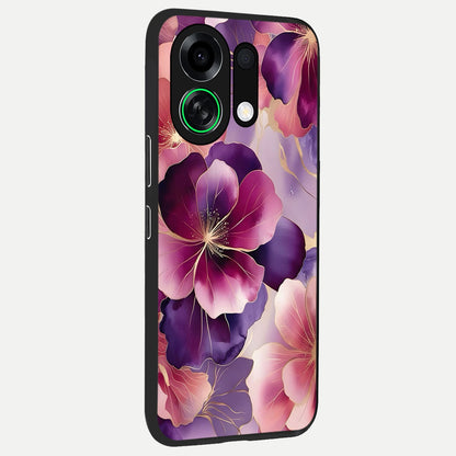  Pink Bouquet Florals back cover For Oppo K13 Turbo slim fit glass case with vibrant aesthetic design