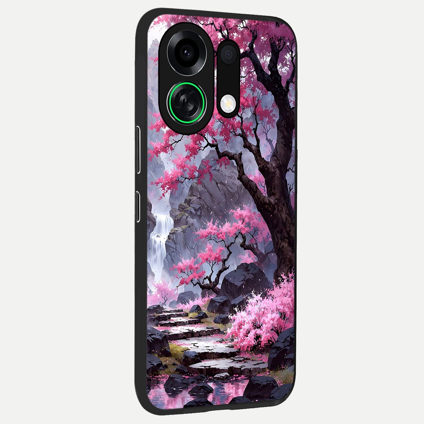  Pink Sunflower Glow back cover For Oppo K13 Turbo slim fit glass case with vibrant aesthetic design