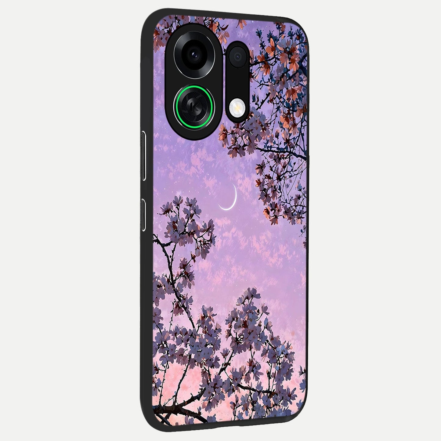  Purple Serenity Moon back cover For Oppo K13 Turbo slim fit glass case with vibrant aesthetic design