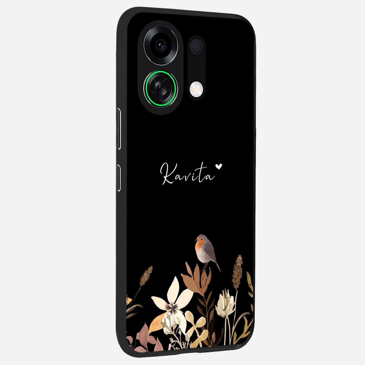  Quiet Garden Tune Custom Name back cover For Oppo K13 Turbo slim fit glass case with vibrant aesthetic design