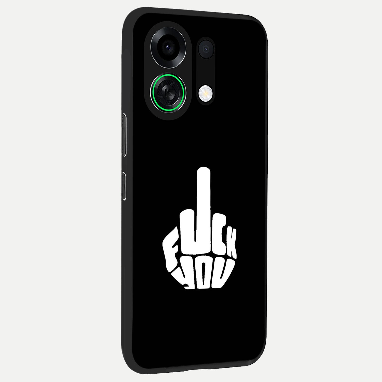  Rebel Mode On back cover For Oppo K13 Turbo slim fit glass case with vibrant aesthetic design