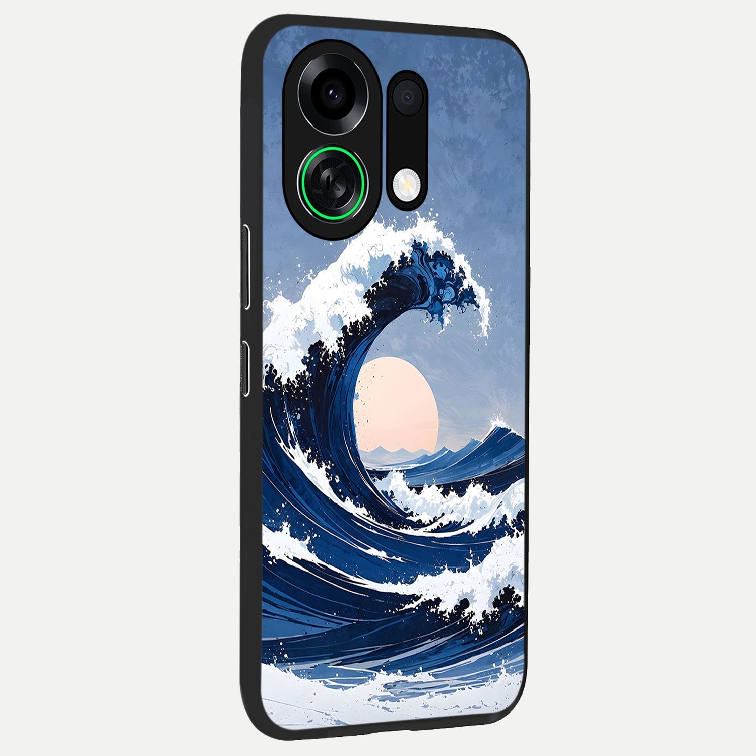  Rising Tide Power back cover For Oppo K13 Turbo slim fit glass case with vibrant aesthetic design