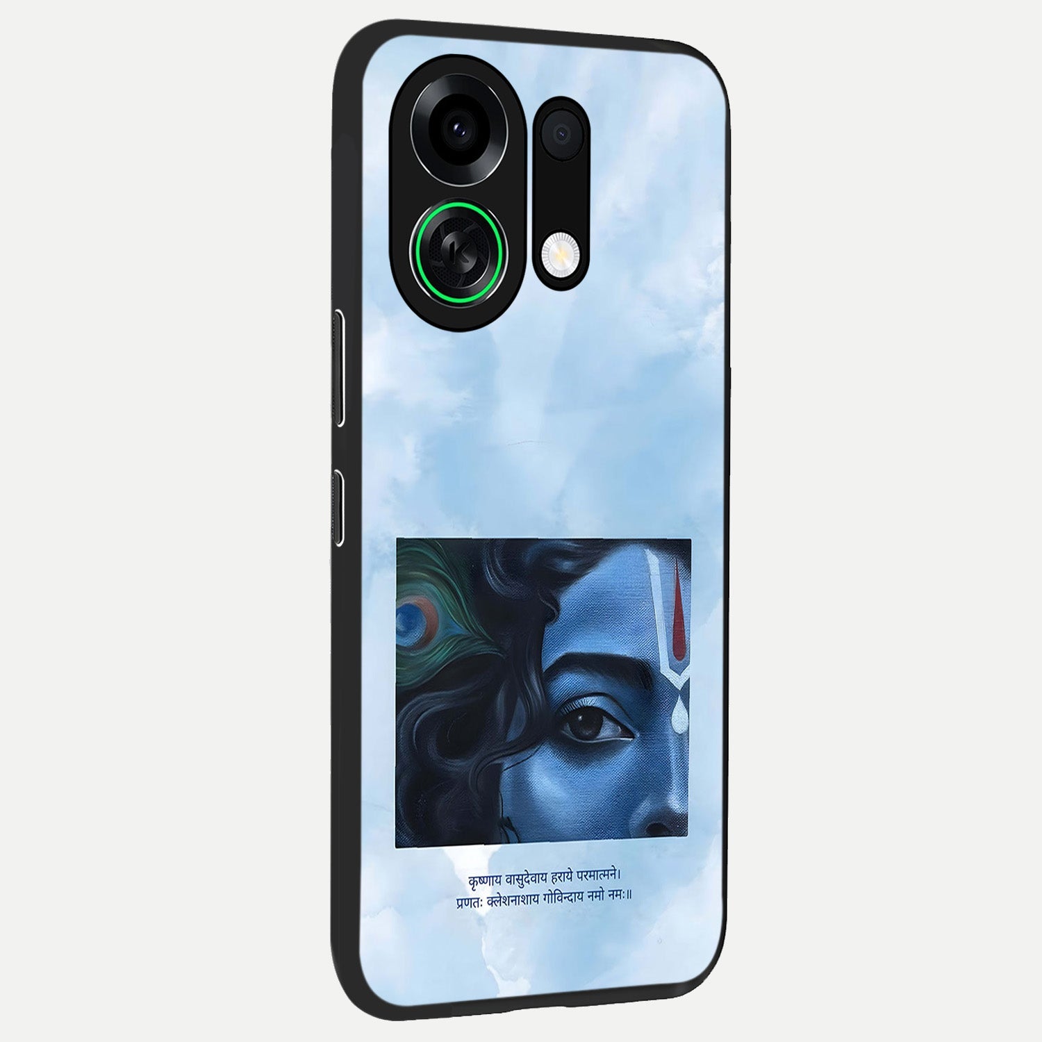  Spiritual Krishna back cover For Oppo K13 Turbo slim fit glass case with vibrant aesthetic design