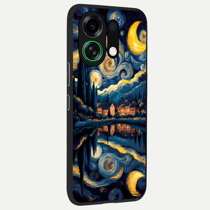  Starry Sky Serenity back cover For Oppo K13 Turbo slim fit glass case with vibrant aesthetic design