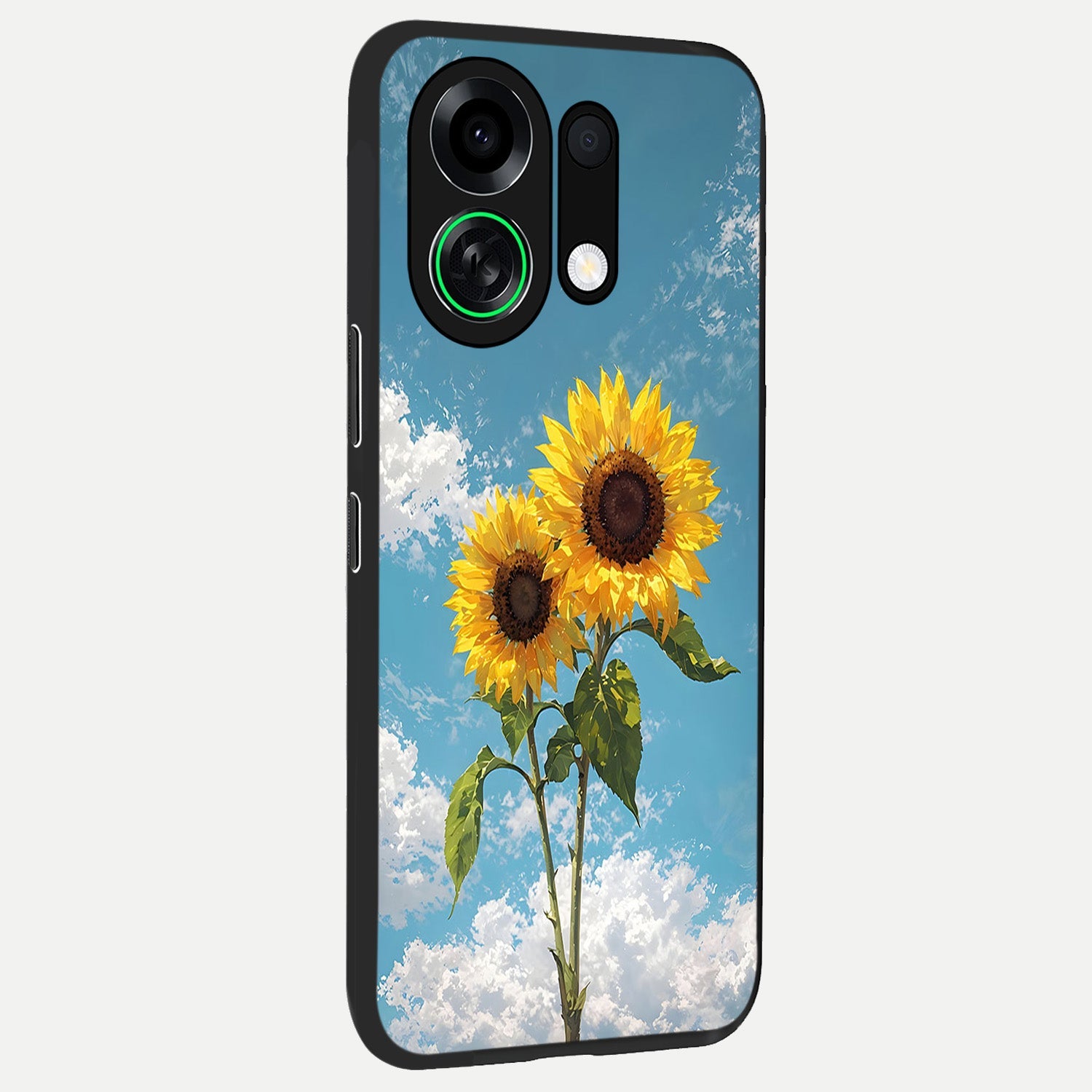  Sunlit Daisy Glow back cover For Oppo K13 Turbo slim fit glass case with vibrant aesthetic design