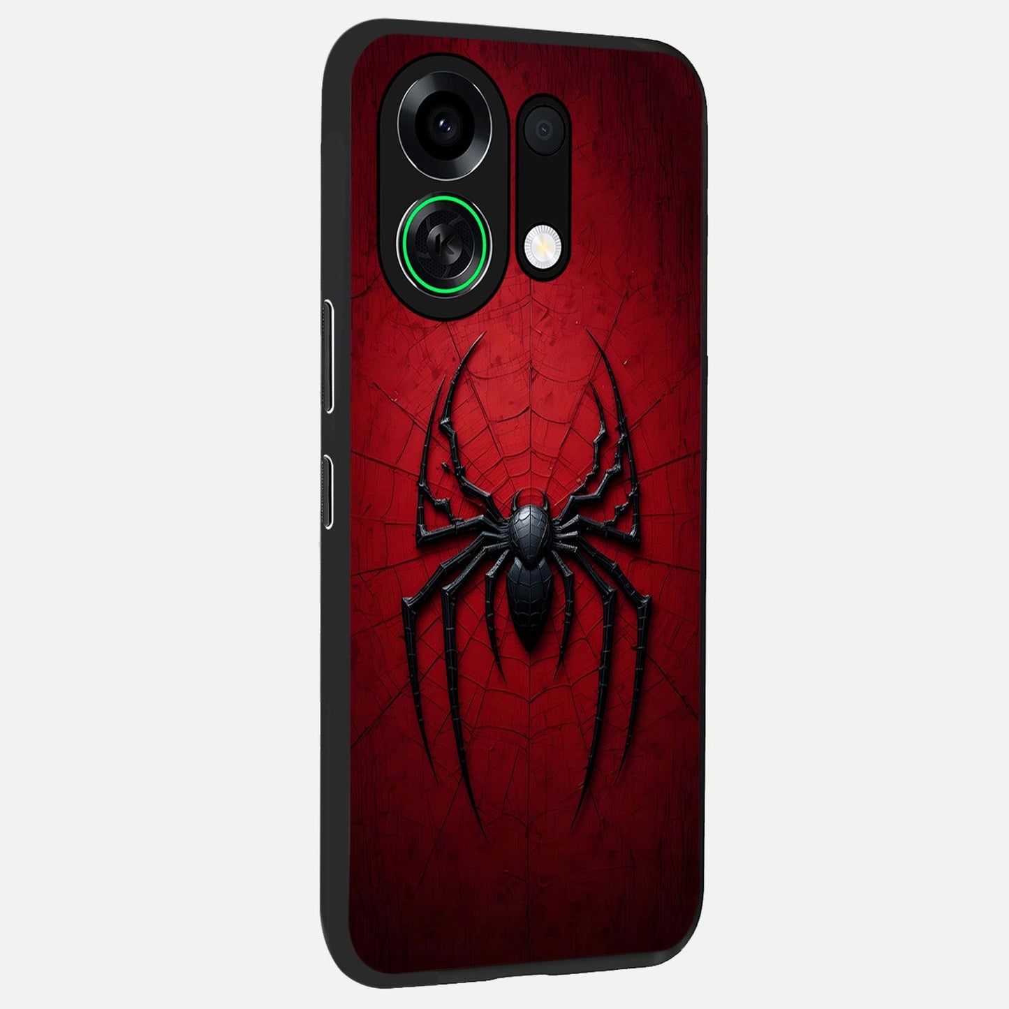  Superhero Web Emblem back cover For Oppo K13 Turbo slim fit glass case with vibrant aesthetic design