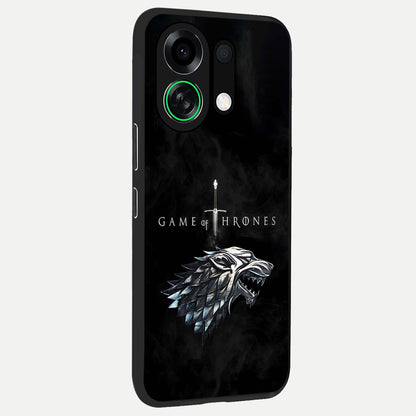 Throne Wolf Legacy back cover For Oppo K13 Turbo slim fit glass case with vibrant aesthetic design