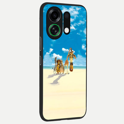  Tropical Fun Squad back cover For Oppo K13 Turbo slim fit glass case with vibrant aesthetic design