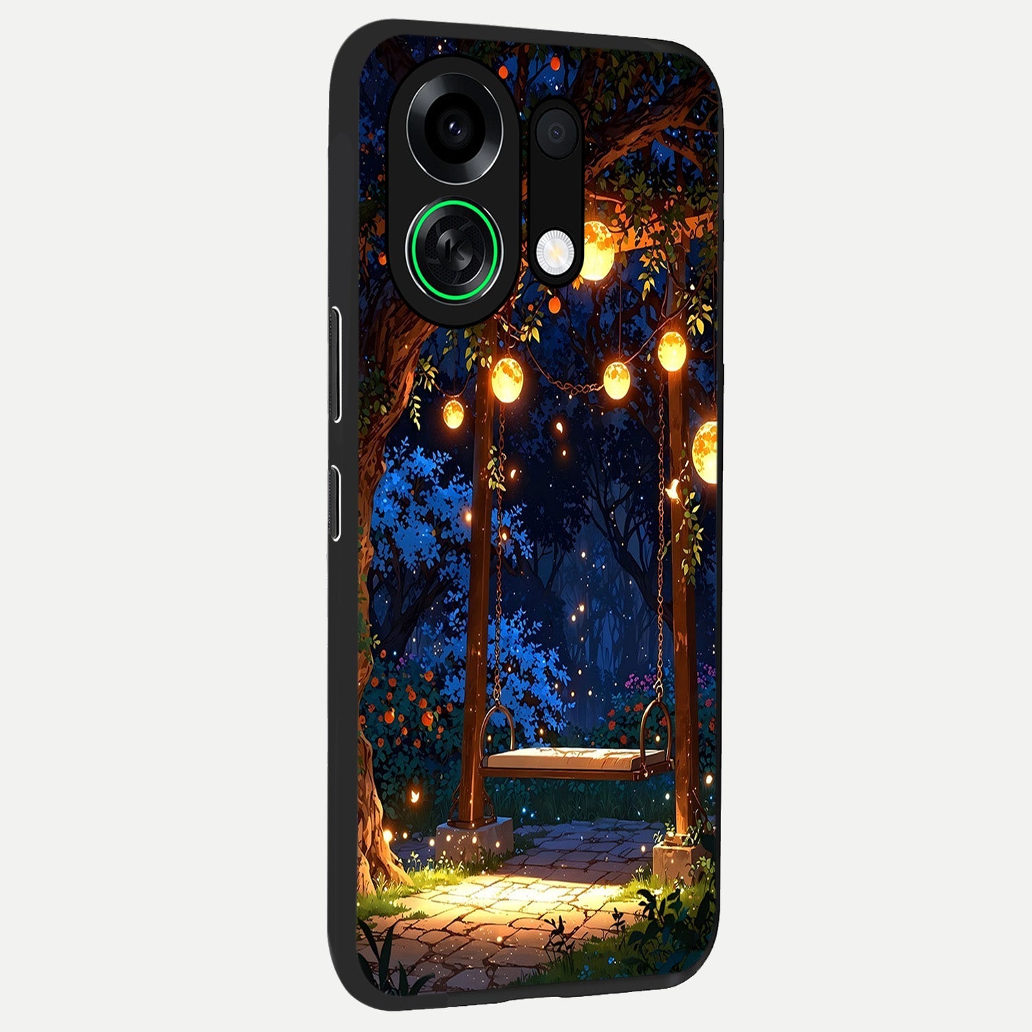  Twilight Garden Swing back cover For Oppo K13 Turbo slim fit glass case with vibrant aesthetic design
