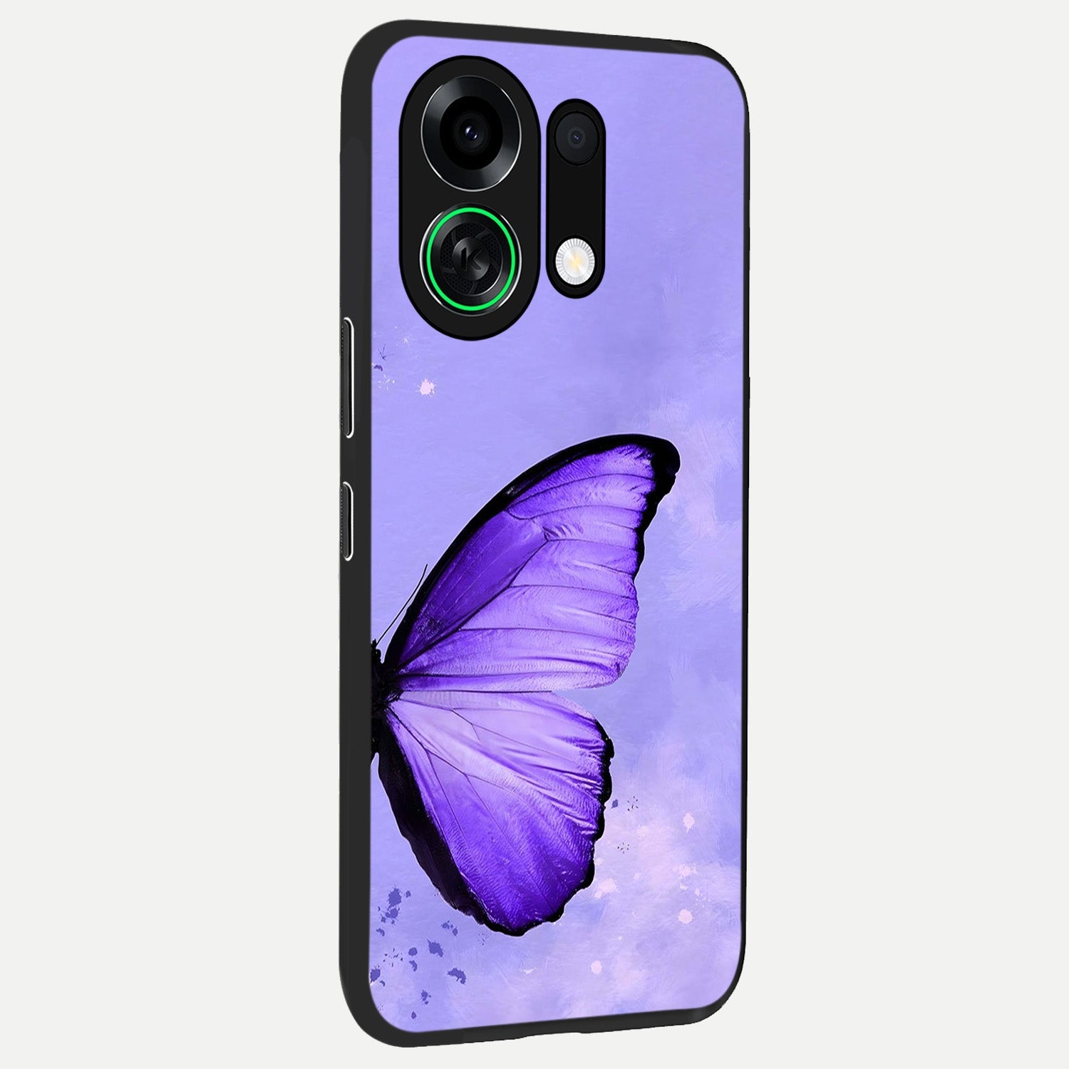  Violet Dream Wing back cover For Oppo K13 Turbo slim fit glass case with vibrant aesthetic design