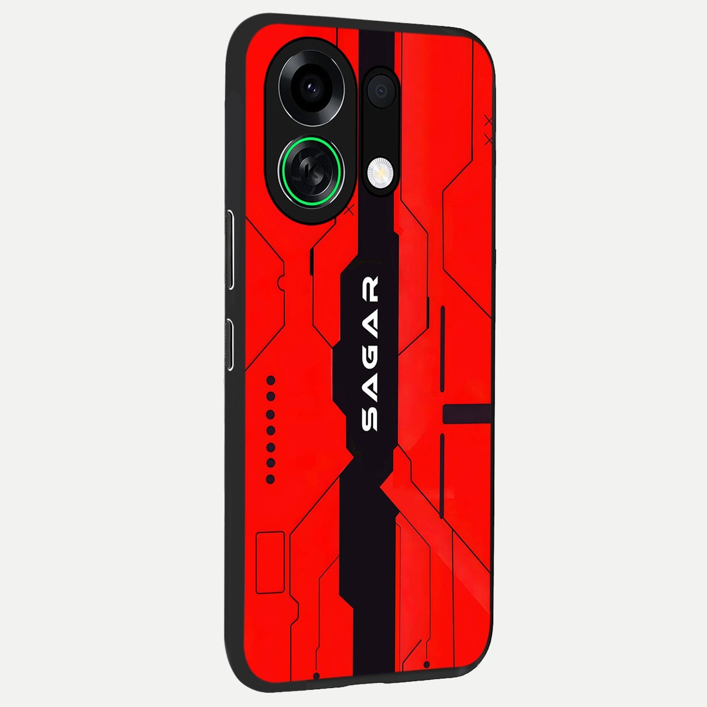  Voltage Rise CYBERPUNK Custom Name back cover For Oppo K13 Turbo slim fit personalized glass case with bold cyberpunk design