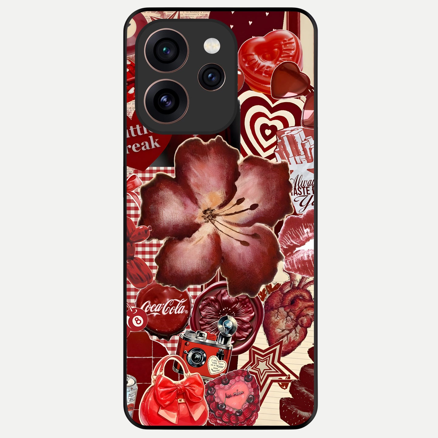  Aesthetic Little Freak Glass Case For Oppo Reno 15 Pro back cover – full design glossy printed glass finish