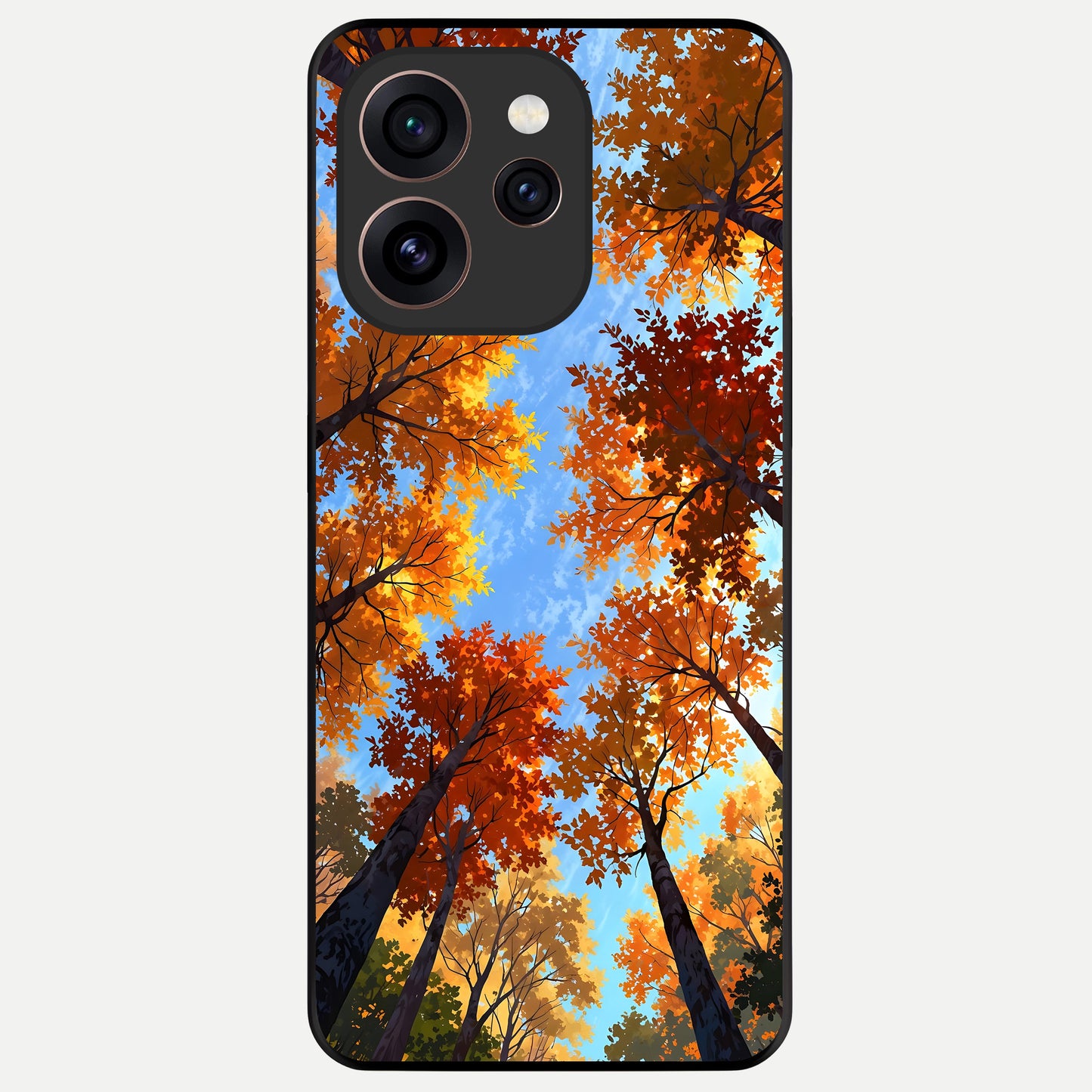  Autumn Sky Rise Glass Case For Oppo Reno 15 Pro back cover – full design glossy printed glass finish