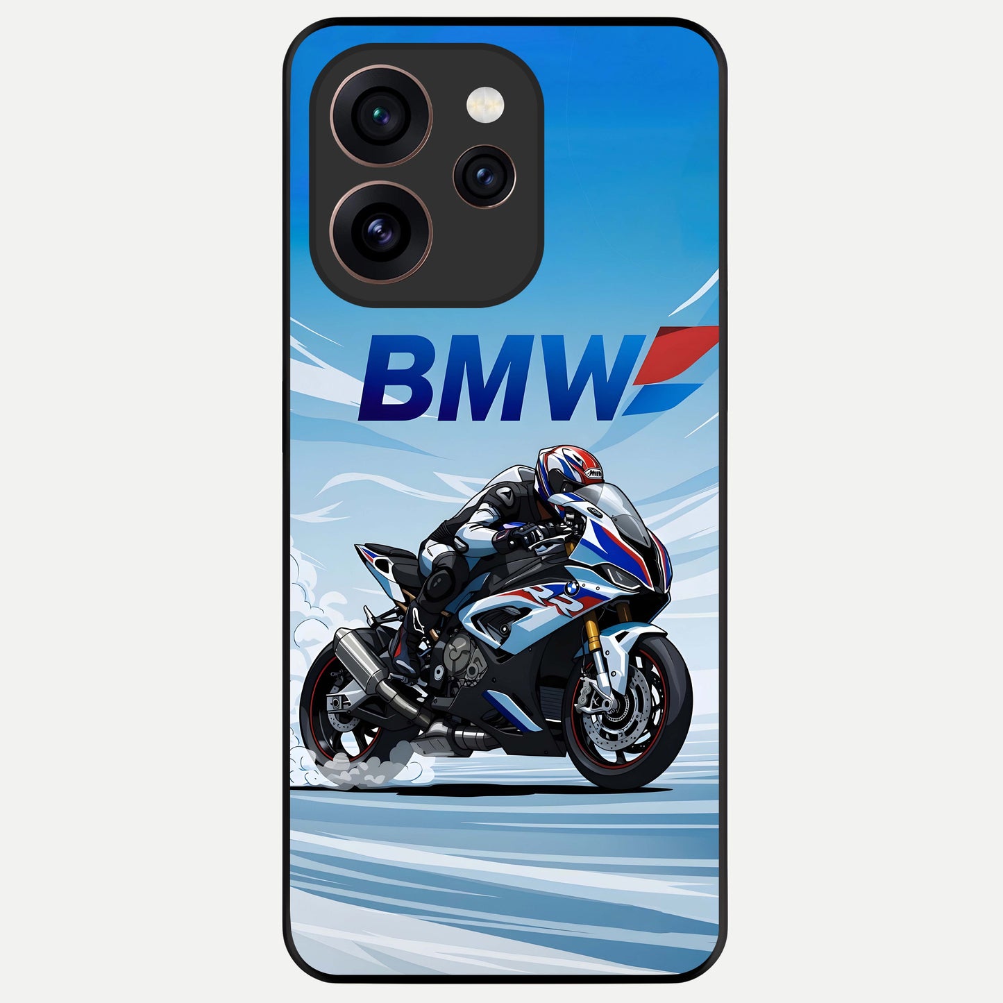  BMW Power Drift Glass Case For Oppo Reno 15 Pro back cover – full design glossy printed glass finish
