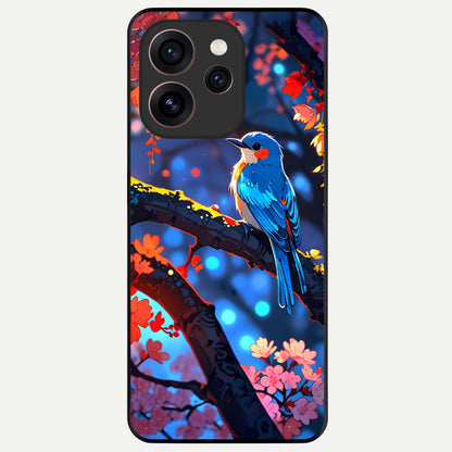  Blooming Water Drift Glass Case For Oppo Reno 15 Pro back cover – full design glossy printed glass finish