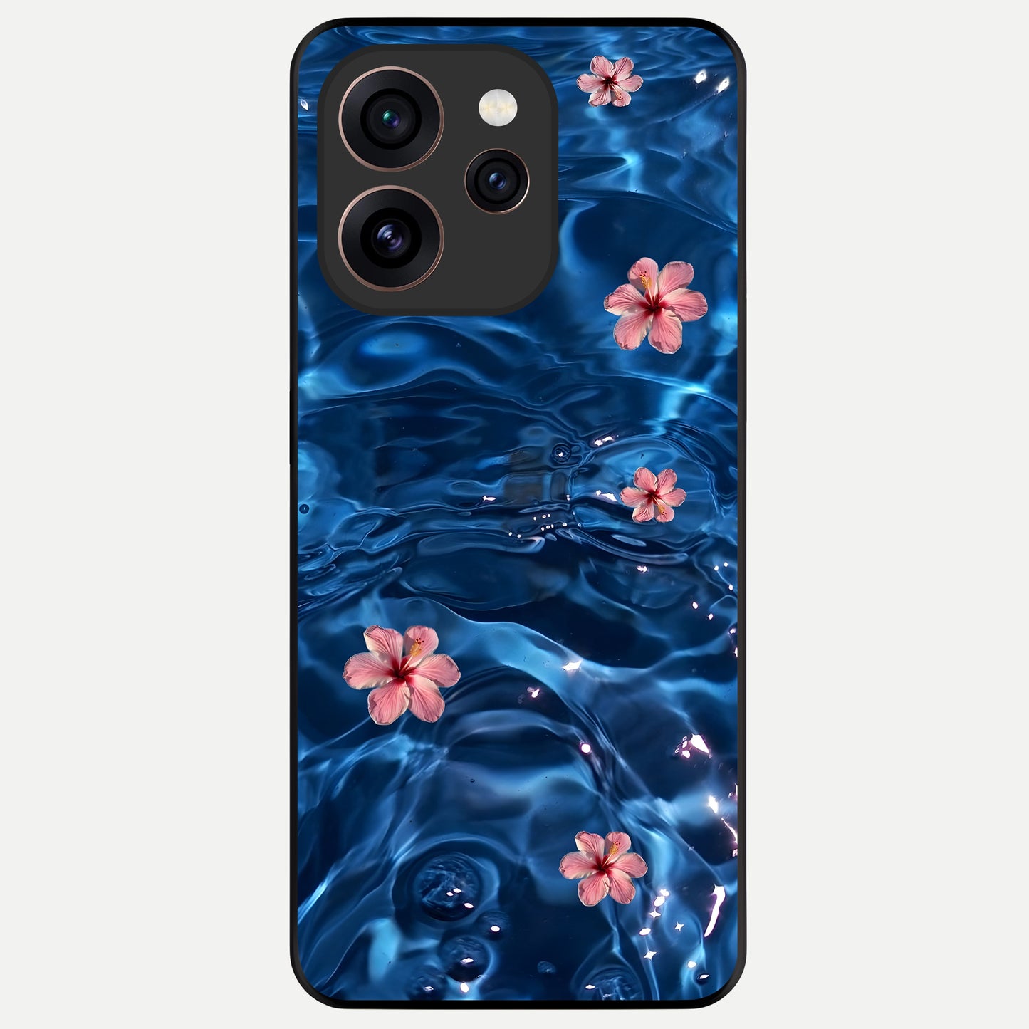  Bloom Thread Art Glass Case For Oppo Reno 15 Pro back cover – full design glossy printed glass finish