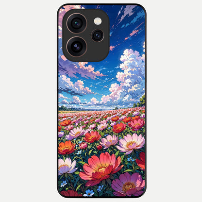  Blossom Sky Field Glass Case For Oppo Reno 15 Pro back cover – full design glossy printed glass finish