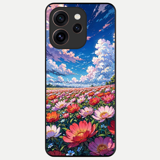  Blossom Sky Field Glass Case For Oppo Reno 15 Pro back cover – full design glossy printed glass finish