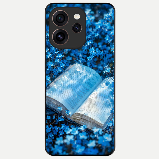  Blue Bloom Tales Glass Case For Oppo Reno 15 Pro back cover – full design glossy printed glass finish
