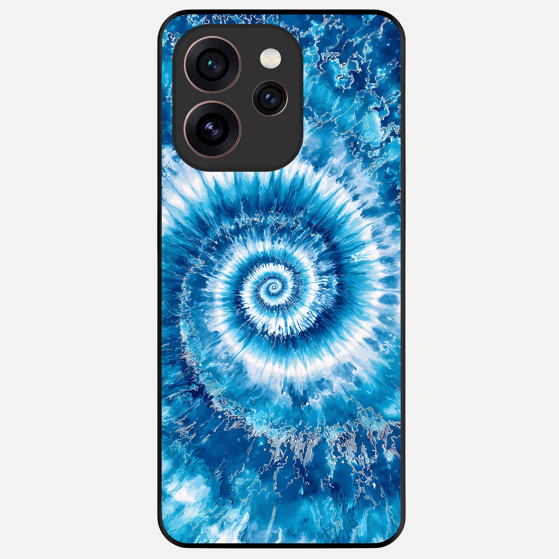  Blue Galaxy Wave Glass Case For Oppo Reno 15 Pro back cover – full design glossy printed glass finish