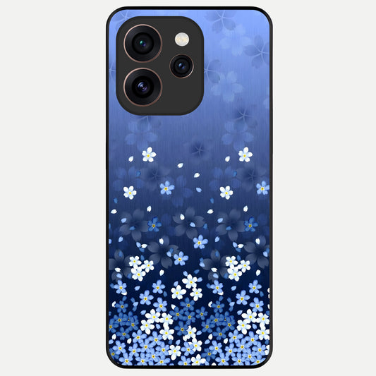  Blue Starry Glass Case For Oppo Reno 15 Pro back cover – full design glossy printed glass finish