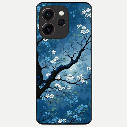  Blue Tree Serenity Glass Case For Oppo Reno 15 Pro back cover – full design glossy printed glass finish