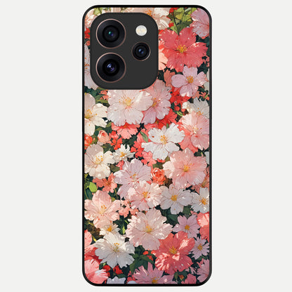  Blush Bloom Field Glass Case For Oppo Reno 15 Pro back cover – full design glossy printed glass finish