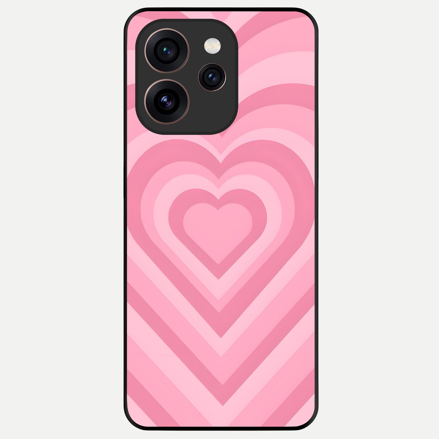  Blush Heart Waves Glass Case For Oppo Reno 15 Pro back cover – full design glossy printed glass finish