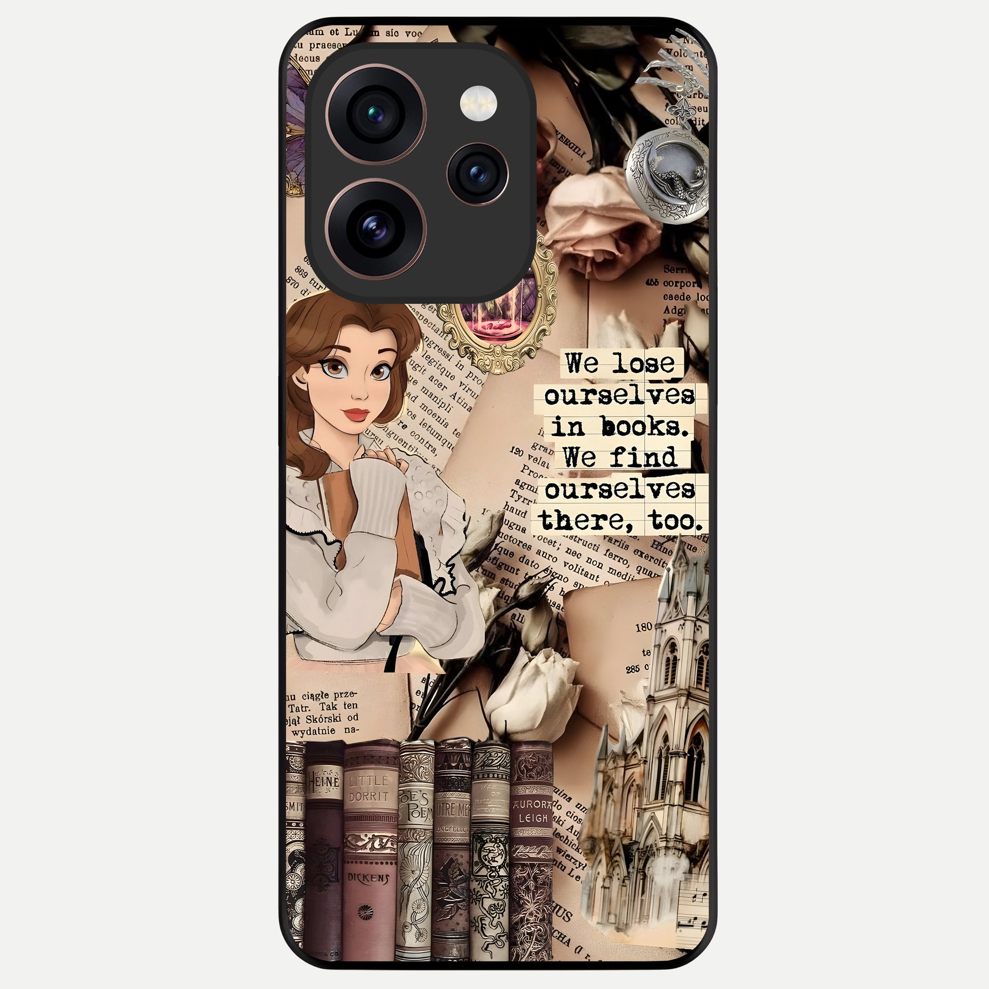  Bookish Dream World Glass Case For Oppo Reno 15 Pro back cover – full design glossy printed glass finish