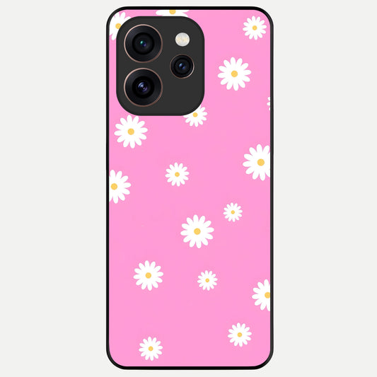  Bubblegum Daisy Pop Glass Case For Oppo Reno 15 Pro back cover – full design glossy printed glass finish