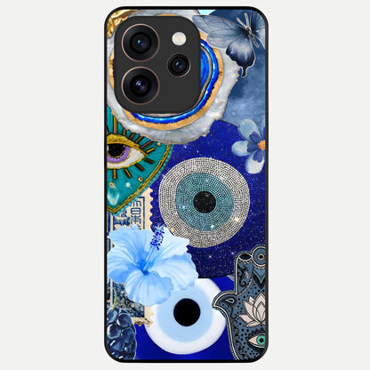  Celestial Blue Vision Glass Case For Oppo Reno 15 Pro back cover – full design glossy printed glass finish