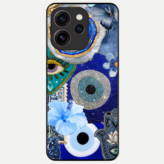  Celestial Blue Vision Glass Case For Oppo Reno 15 Pro back cover – full design glossy printed glass finish