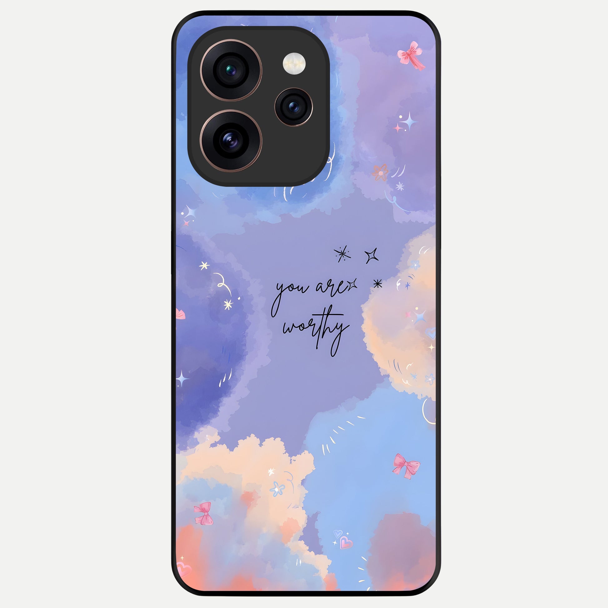  Celestial Cloud Magic Glass Case For Oppo Reno 15 Pro back cover – full design glossy printed glass finish