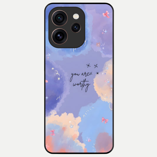  Celestial Cloud Magic Glass Case For Oppo Reno 15 Pro back cover – full design glossy printed glass finish