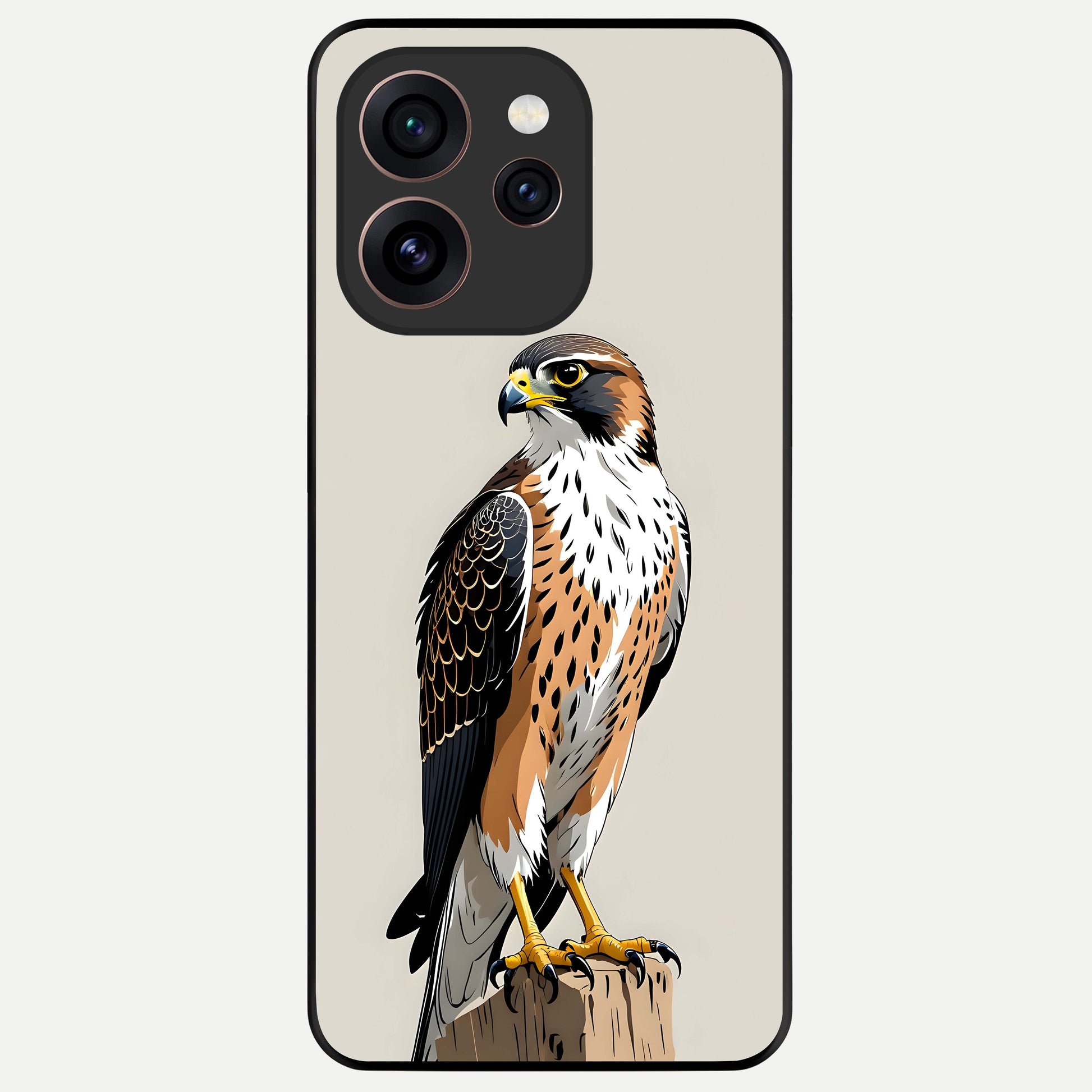  Clever Eagle Glass Case For Oppo Reno 15 Pro back cover – full design glossy printed glass finish
