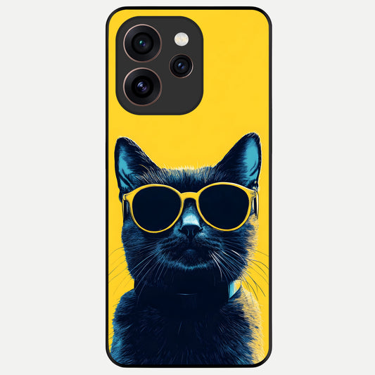  Cool Cat Vibes Glass Case For Oppo Reno 15 Pro back cover – full design glossy printed glass finish