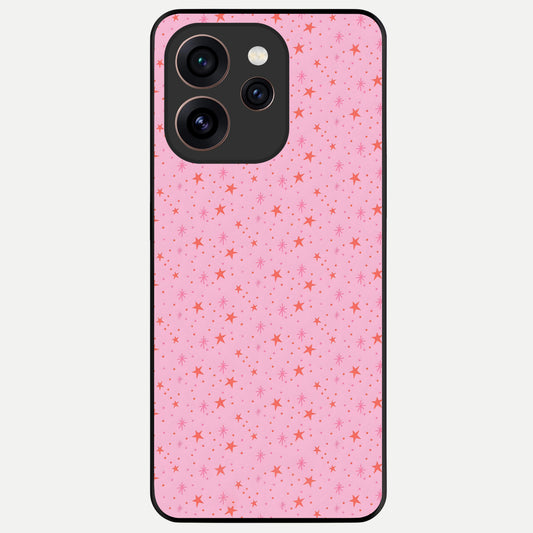  Cosmic Pink Sparkle Glass Case For Oppo Reno 15 Pro back cover – full design glossy printed glass finish